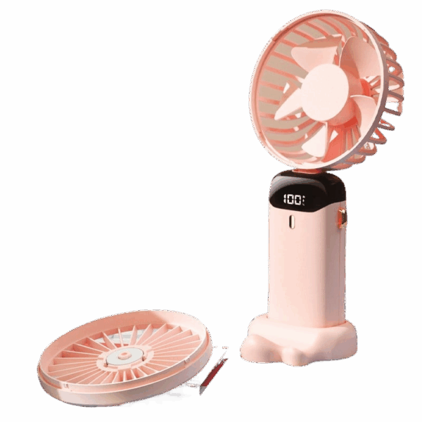 USB Portable Handheld Fan – Foldable Mini Neck Fan with Digital Display & Aroma Function - Image 5