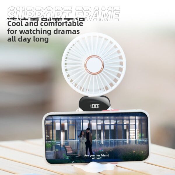 USB Portable Handheld Fan – Foldable Mini Neck Fan with Digital Display & Aroma Function - Image 3