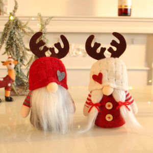 Knitted Antler Christmas Gnome